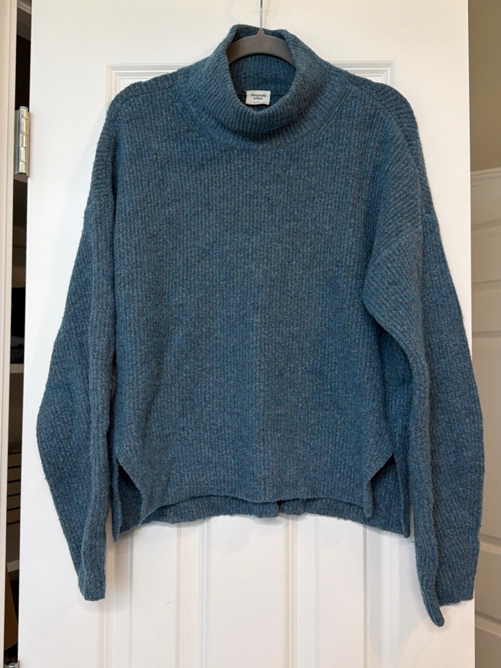 Abercrombie & Fitch Blue Cowl Neck Sweater